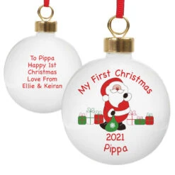 My First Christmas China Santa Christmas Tree BaubleBG-1161 -Santa Gifts Shop BG 11610002