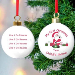 My First Christmas China Santa Christmas Tree BaubleBG-1161 -Santa Gifts Shop BG 11610003