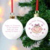 Girl's My 1st Christmas Cheeky Face Personalised Tree BaubleBG-1923 -Santa Gifts Shop BG 1923