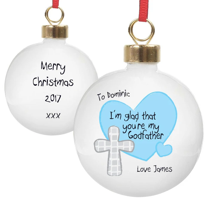 Godfather Personalised Christmas Tree BaubleBG-2332 4 Godfather Personalised Christmas Tree BaubleBG-2332 - Image 2