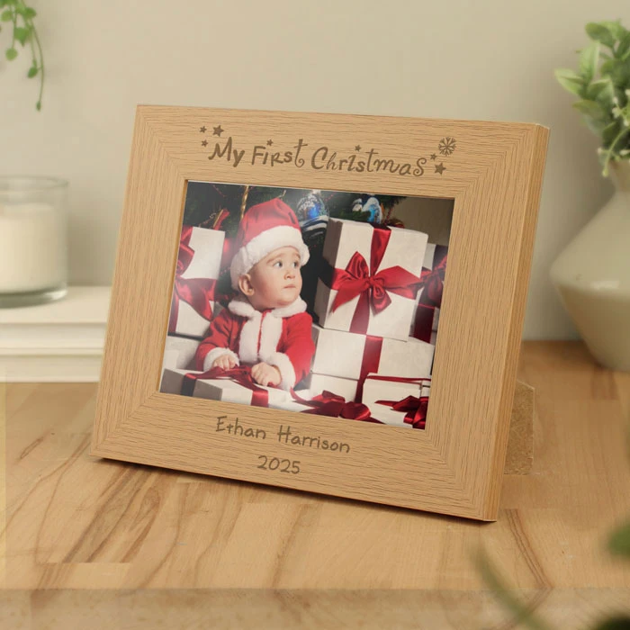 My First Christmas Oak 5 X 7 Inch Photo FrameBG-3390 4 My First Christmas Oak 5 X 7 Inch Photo FrameBG-3390 - Image 2