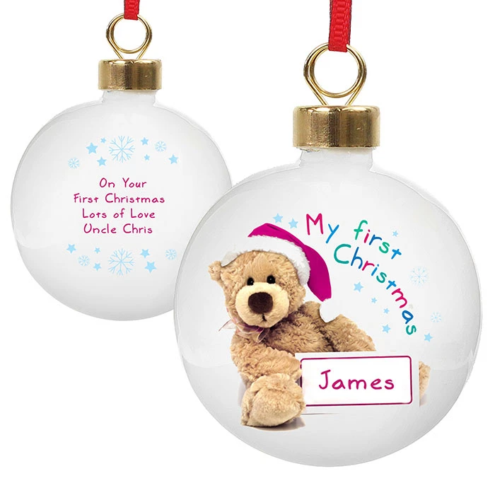 My First Christmas Teddy BaubleBG-3391 4 My First Christmas Teddy BaubleBG-3391 - Image 2