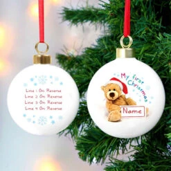 My First Christmas Teddy BaubleBG-3391 9 My First Christmas Teddy BaubleBG-3391 -Santa Gifts Shop BG 33910003