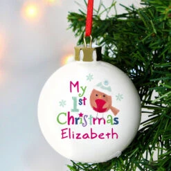 Felt Stitch Robin My 1st Christmas China Tree BaubleBG-4053 7 Felt Stitch Robin My 1st Christmas China Tree BaubleBG-4053 -Santa Gifts Shop BG 40530002