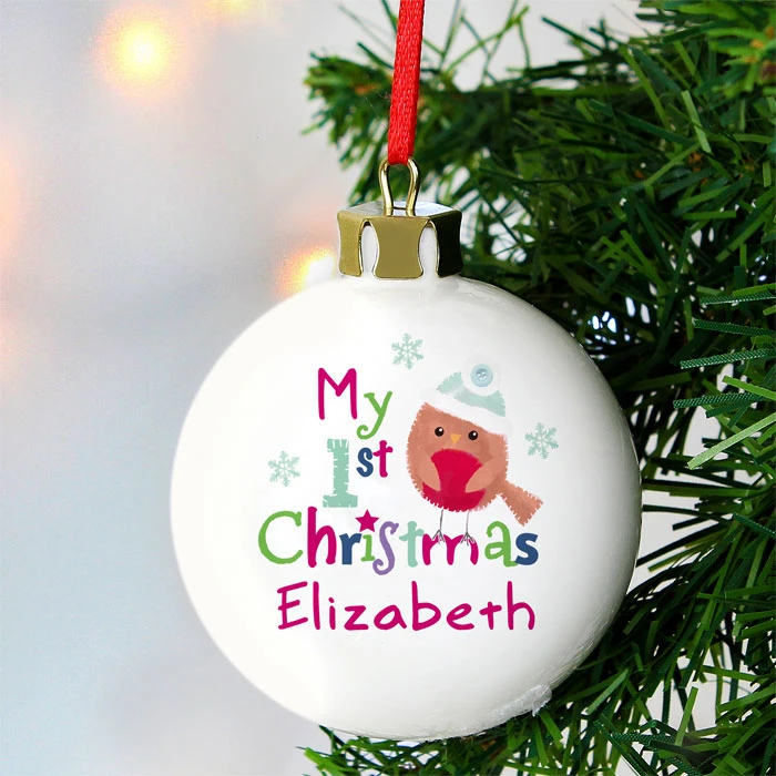 Felt Stitch Robin My 1st Christmas China Tree BaubleBG-4053 5 Felt Stitch Robin My 1st Christmas China Tree BaubleBG-4053 - Image 3