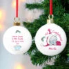 Me To You My 1st Christmas Personalised BaubleBG-4880