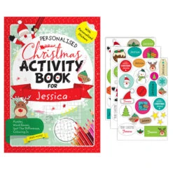 Personalised Christmas Activity Book With StickersBG-5417 -Santa Gifts Shop BG 54170004
