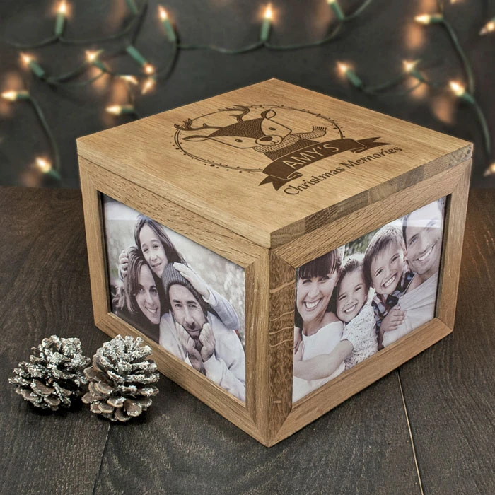 Oak Personalised Woodland Reindeer Christmas Memory BoxBG-5508 3 Oak Personalised Woodland Reindeer Christmas Memory BoxBG-5508