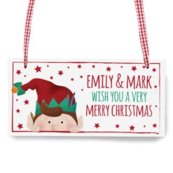 Personalised Christmas Elf Wooden Sign Any TextBG-6036 11 Personalised Christmas Elf Wooden Sign Any TextBG-6036 -Santa Gifts Shop BG 60360004