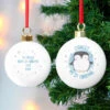 Personalised 1st Christmas Penguin Tree BaubleBG-6507
