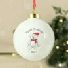 Personalised My 1st Christmas 2023 Teddy Bear BaubleBG-6567 -Santa Gifts Shop BG 6567