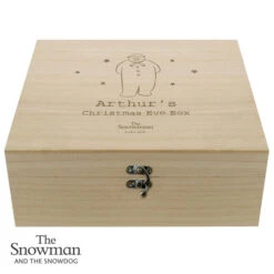 Personalised The Snowman Large Wooden Christmas Eve BoxBG-6582 -Santa Gifts Shop BG 65820003