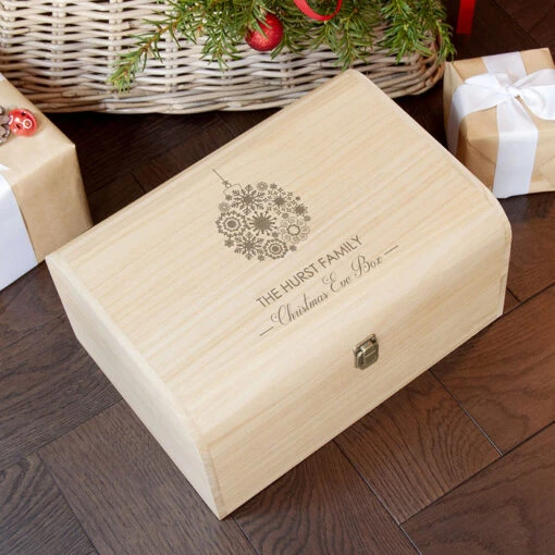 Personalised Family Christmas Eve Chest - Bauble DesignBG-6592 -Santa Gifts Shop BG 6592