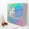 Personalised Colourful Baby Unicorn Christmas Eve BoxBG-6602 -Santa Gifts Shop BG 6602