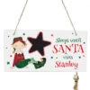 Personalised Elf Christmas Chalk Countdown Wooden SignBG-6630 -Santa Gifts Shop BG 66300001