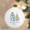 Personalised Snowman & Snowdog Christmas Tree BaubleBG-6633 1 Personalised Snowman & Snowdog Christmas Tree BaubleBG-6633 -Santa Gifts Shop BG 6633