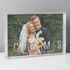 Personalised Christmas 6x4 Inch Glitter Shaker Photo FrameBG-6643 -Santa Gifts Shop BG 66430002