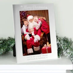 Personalised Silver 5x7 Inch Merry Christmas Photo FrameBG-6989