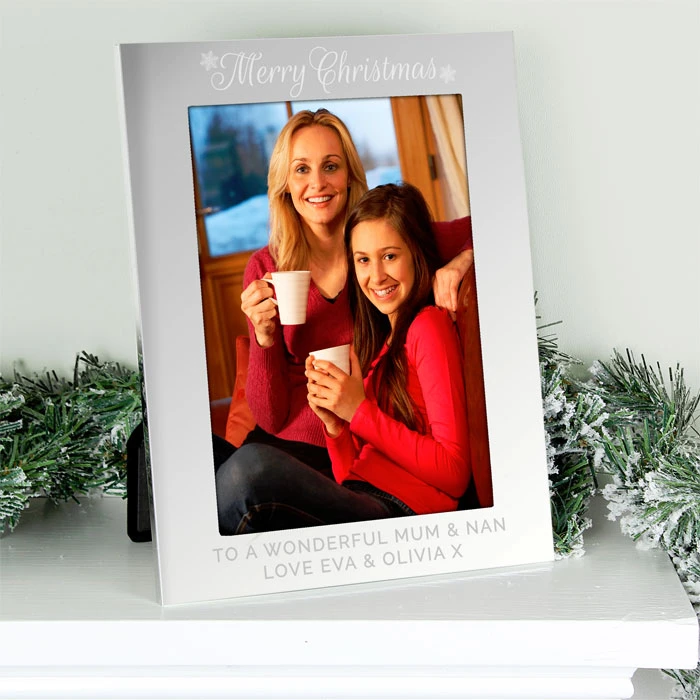Personalised Silver 5x7 Inch Merry Christmas Photo FrameBG-6989 4 Personalised Silver 5x7 Inch Merry Christmas Photo FrameBG-6989 - Image 2