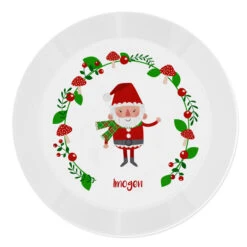 Personalised Christmas Toadstool Santa Plastic Toddler PlateBG-6991 -Santa Gifts Shop BG 69910002