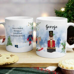 Personalised Childrens Ceramic Nutcracker Christmas Gift MugBG-6997