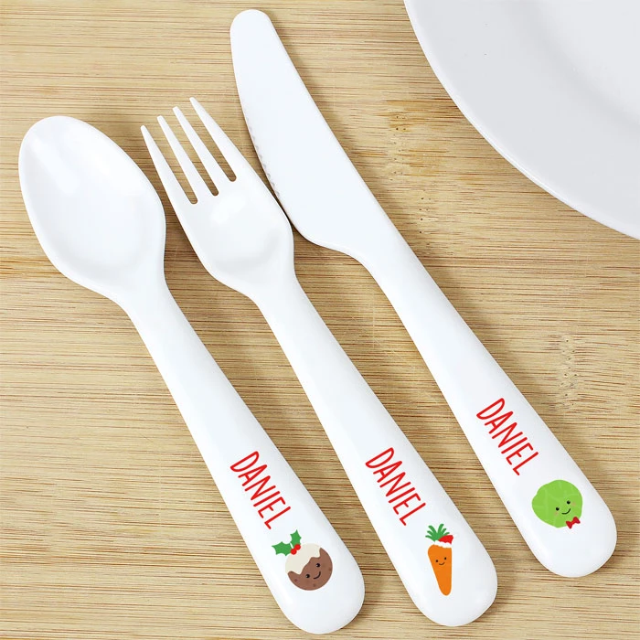 Personalised First Christmas Dinner Plastic Cutlery SetBG-7000 5 Personalised First Christmas Dinner Plastic Cutlery SetBG-7000 - Image 3