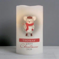 Personalised 1st Christmas Mouse Nightlight LED Baby CandleBG-7003 -Santa Gifts Shop BG 70030002