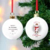 Personalised First Christmas Mouse Ceramic Babys Tree BaubleBG-7007 -Santa Gifts Shop BG 7007