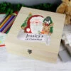 Personalised Colourful Santa Large Wooden Christmas Eve BoxBG-7027 2 Personalised Colourful Santa Large Wooden Christmas Eve BoxBG-7027 -Santa Gifts Shop BG 7027