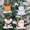 Personalised Set Of Four Wooden Christmas Tree DecorationsBG-7028 1 Personalised Set Of Four Wooden Christmas Tree DecorationsBG-7028 -Santa Gifts Shop BG 7028