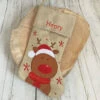 Personalised Hessian Reindeer Childrens Christmas StockingBG-7046 -Santa Gifts Shop BG 7046