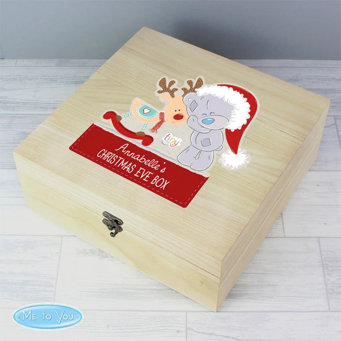Personalised Tiny Tatty Teddy Large Wooden Christmas Eve BoxBG-7067 5 Personalised Tiny Tatty Teddy Large Wooden Christmas Eve BoxBG-7067 - Image 3