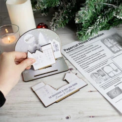 Personalised Make Your Own Town 3D Christmas Decoration KitBG-7622 13 Personalised Make Your Own Town 3D Christmas Decoration KitBG-7622 -Santa Gifts Shop BG 76220005