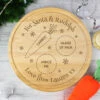 Personalised Wooden Christmas Eve Round Santa's Treats BoardBG-7631
