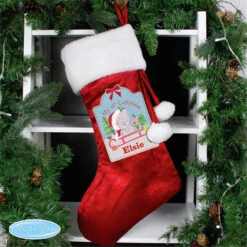 Personalised Tiny Tatty Teddy 1st Christmas Luxury StockingBG-7640