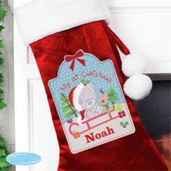 Personalised Tiny Tatty Teddy 1st Christmas Luxury StockingBG-7640 9 Personalised Tiny Tatty Teddy 1st Christmas Luxury StockingBG-7640 -Santa Gifts Shop BG 76400003