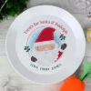 Personalised Santa Christmas Eve Mince Pie Plastic PlateBG-7644