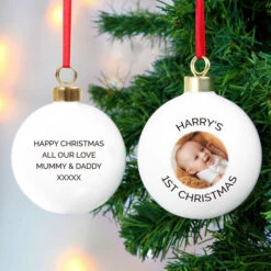 Personalised Photo Christmas Tree BaubleBG-7688