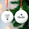 Personalised Pet Christmas Tree Bauble For Dog Or CatBG-7757 -Santa Gifts Shop BG 7757