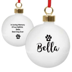 Personalised Pet Christmas Tree Bauble For Dog Or CatBG-7757 7 Personalised Pet Christmas Tree Bauble For Dog Or CatBG-7757 -Santa Gifts Shop BG 77570002