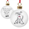 Personalised Ceramic Dog Christmas Tree BaubleBG-7803