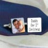 Daddy Our 1st Christmas Photo CufflinksBG-7901 -Santa Gifts Shop BG 7901