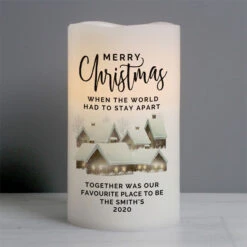 Personalised Christmas Town LED CandleBG-7912