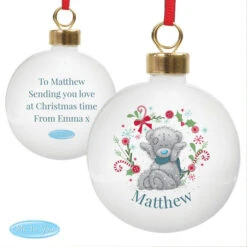Personalised Me To You Tatty Teddy Christmas BaubleBG-8434