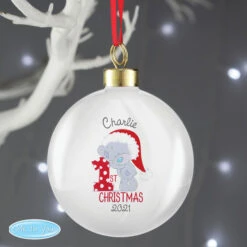 Personalised Tiny Tatty Teddy My 1st Christmas BaubleBG-8435 -Santa Gifts Shop BG 84350002