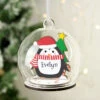 Personalised Wooden Penguin Glass Christmas Tree BaubleBG-8443 1 Personalised Wooden Penguin Glass Christmas Tree BaubleBG-8443 -Santa Gifts Shop BG 8443