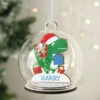 Personalised Wooden Dinosaur Glass Christmas Tree BaubleBG-8444 2 Personalised Wooden Dinosaur Glass Christmas Tree BaubleBG-8444 -Santa Gifts Shop BG 8444