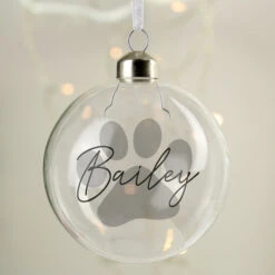 Personalised Pet Glass Christmas Tree BaubleBG-8453 6 Personalised Pet Glass Christmas Tree BaubleBG-8453 -Santa Gifts Shop BG 84530001
