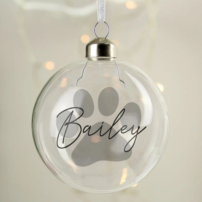 Personalised Pet Glass Christmas Tree BaubleBG-8453 4 Personalised Pet Glass Christmas Tree BaubleBG-8453 - Image 2