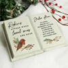 Personalised Robins Appear Christmas Memorial Book OrnamentBG-8454 -Santa Gifts Shop BG 8454